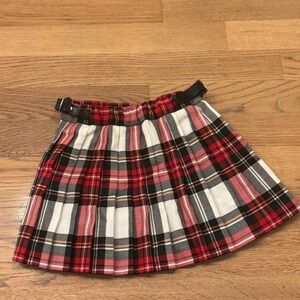 Kids Glen Appin of Scotland Plaid Pleated Skirt with Belt Detail Size 12 Months